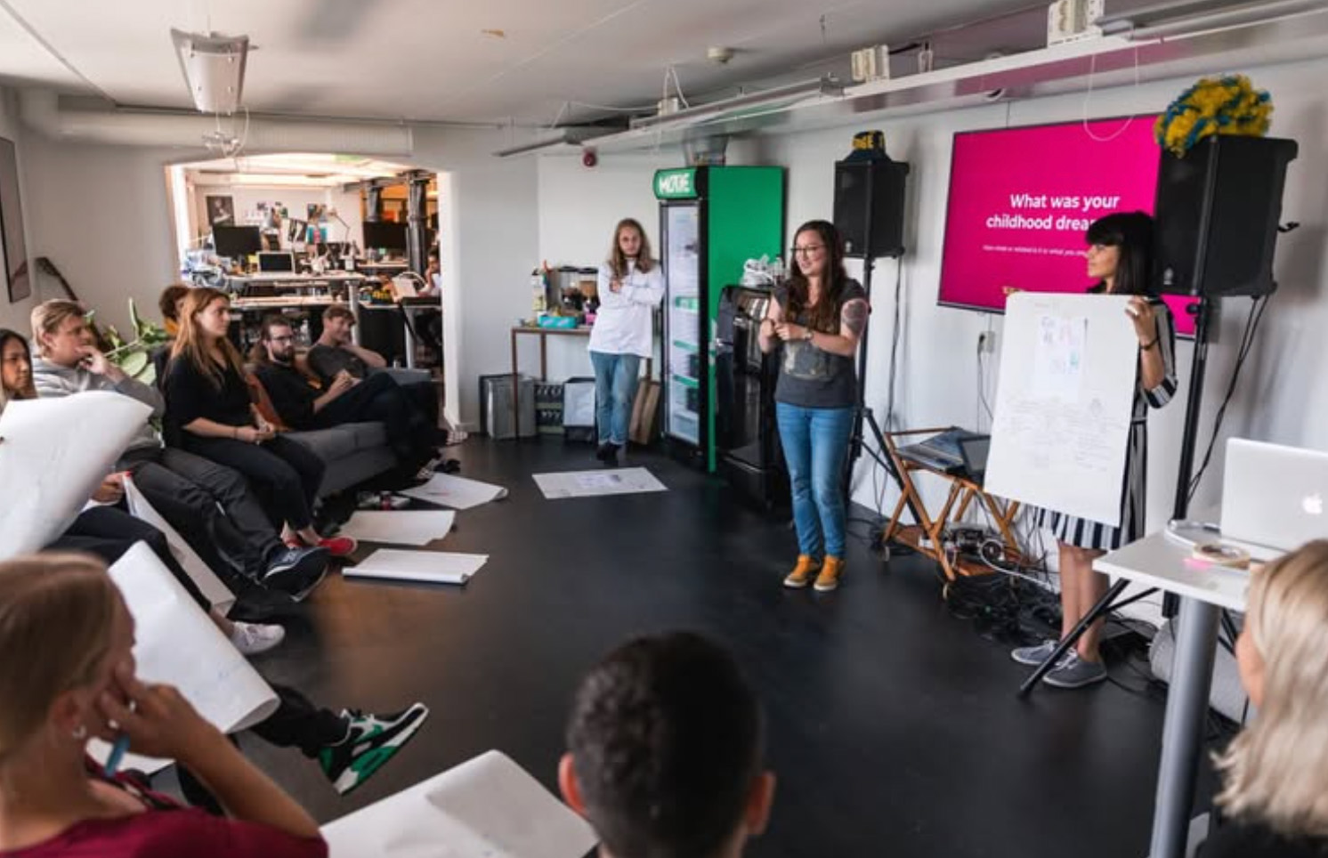 Facilitators leading a session with the whole Record Union organisation